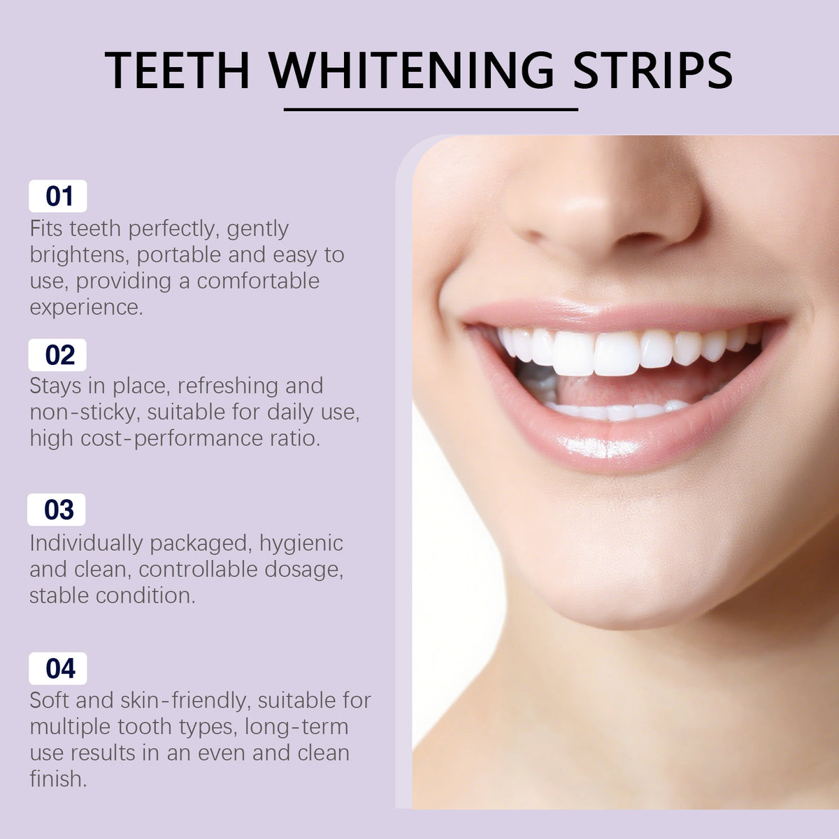 Purple Dental Stain Removal Whitening Strips