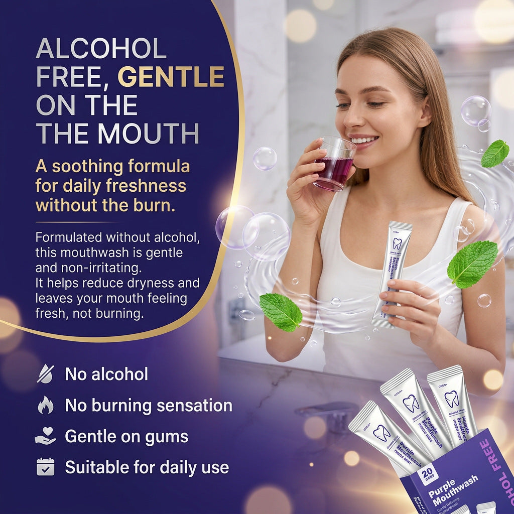 Purple mouthwash
