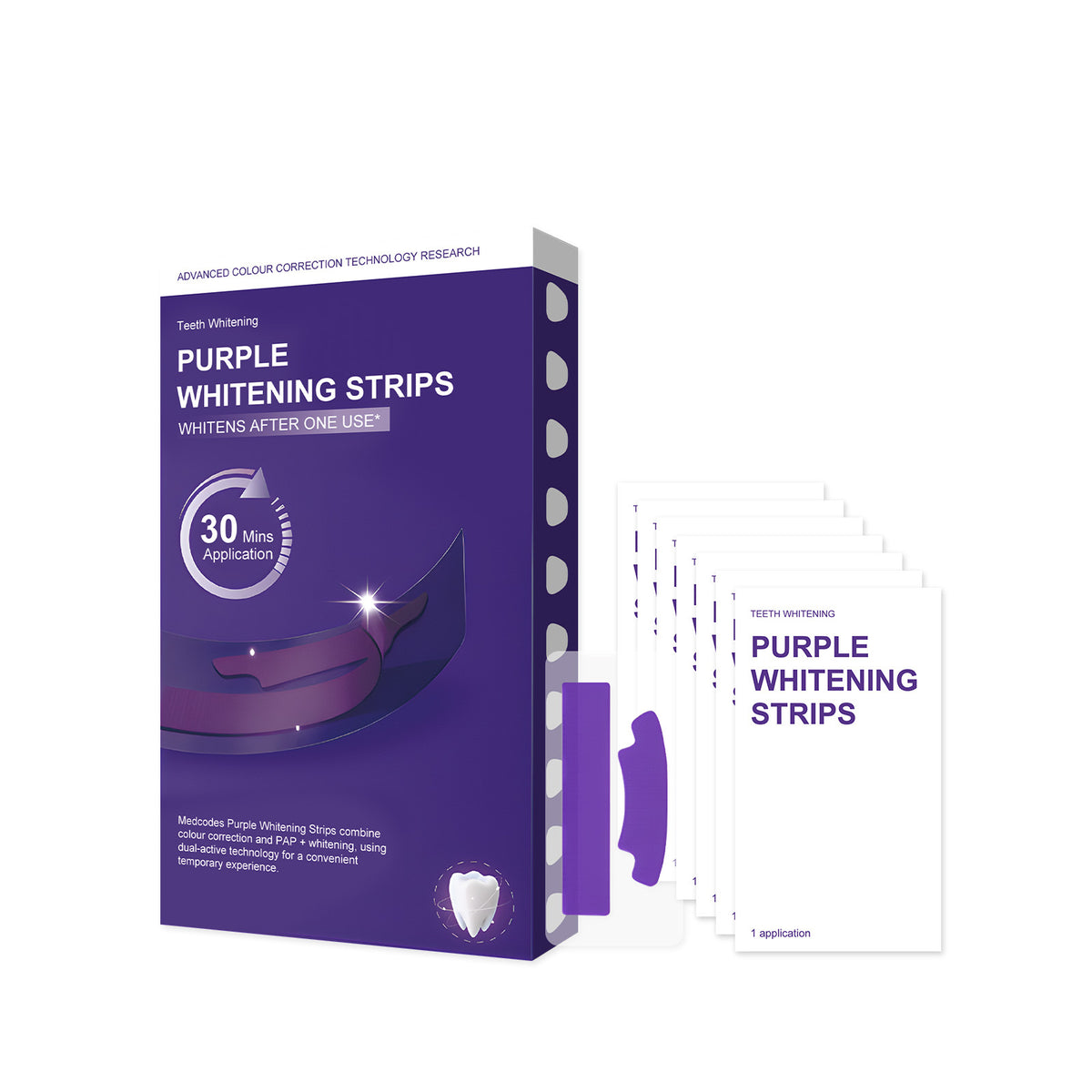 Purple Dental Stain Removal Whitening Strips